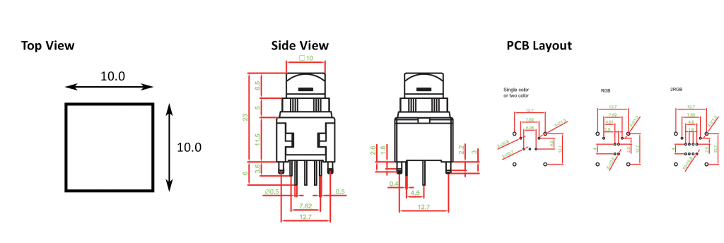 illuminated push button switch drawing, rjs electronics ltd