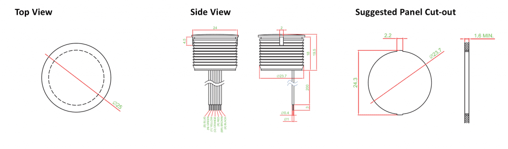 Drawing for TS003, rjs electronics ltd