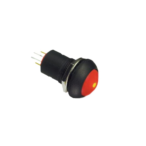 12mm push button switch, dot led illumination, panel mount, LED SWITCHES, rjs electronics ltd