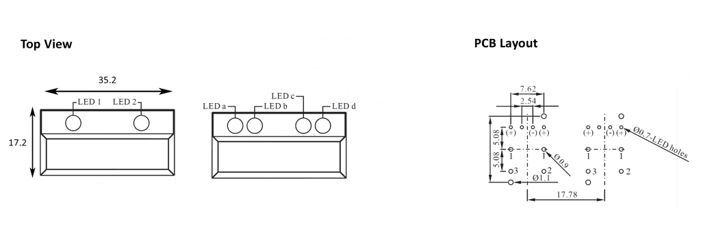 Drawing for illuminated push button switches, rjs electronics ltd
