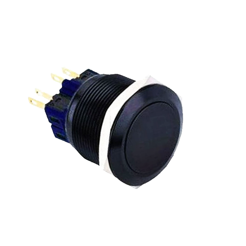 25mm metal push button switch, non-illuminated, antivandal switch, panel mount, RJS Electronics Ltd