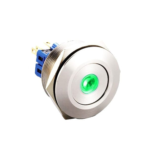 28mm metal push button switch, dot LED illumination, RGB switches, anti vandal switch, panel mount, LED SWITCHES, RJS Electronics Ltd
