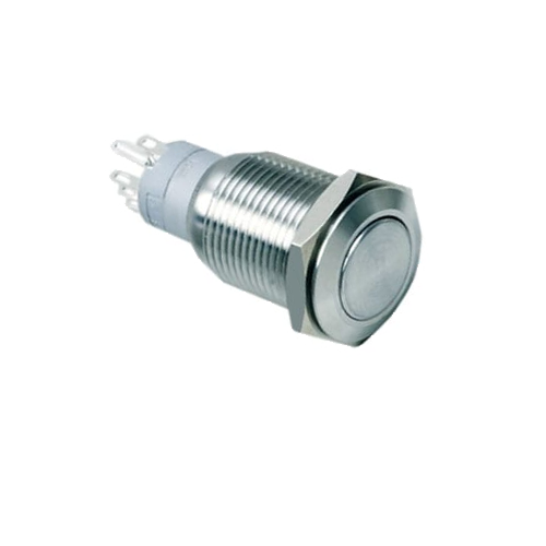 16mm metal push button switch, double pole switch, non-illuminated, rjs electronics ltd