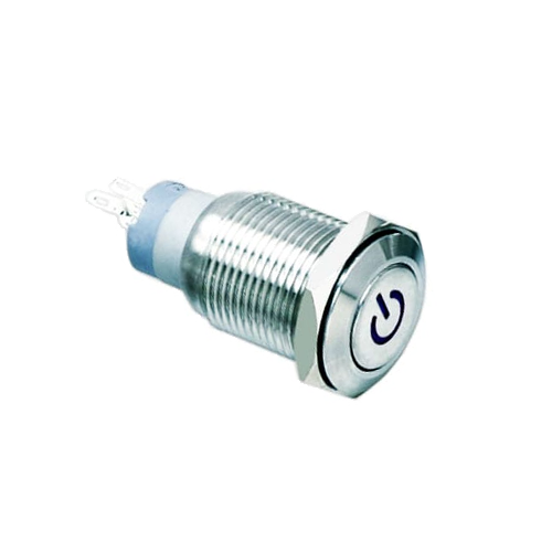 16mm metal push button, antivandal switch, power led illumination, IP67 rated, LED SWITCHES, rjs electronics ltd