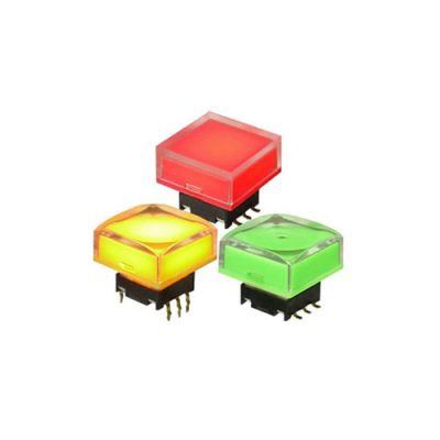 15mm², 17.4mm², 22mm SPDG Push button switch led illuminated, LED switches, rjs electronics ltd