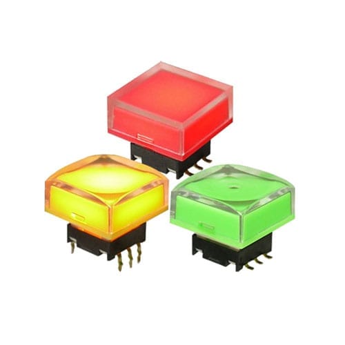 SPDG Switches, push button tactile click RGB LED illumination switches.. LED Switches, LED Illumination Options, RGB Options, RJS Electronics Ltd
