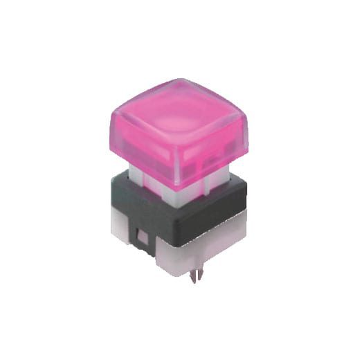 Broadcast push button switch with LED illumination, pcb mount, SPG series, RJS Electronics Ltd