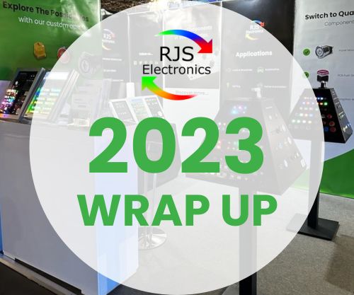 RJS Electronics 2023 wrap up end of year blog featured image, led switches