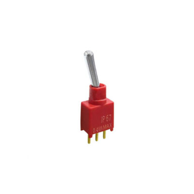 2A Series - Toggle Switches, PCB switches. M2 - SPDT - IP67 rated - PCB, Panel mount, Toggle Switches, IP rated, without LED illumination, guards and accessories available. Miniature toggle switch, sealed waterproof toggle switch, sub-miniature toggle switches, ultraminiature toggle switches. Horizontal, right angle, vertical toggle switch. RJS Electronics Ltd.