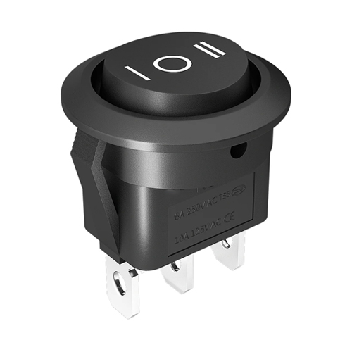 Non-illuminated three position rocker switch, on-off-on panel mount rocker switches, new products, RJS Electronics Ltd