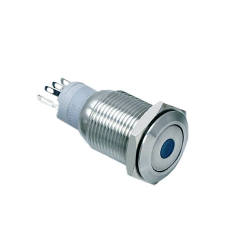 16mm metal antivandal switch, dot led illumination, antivandal switch, rjs electronics ltd