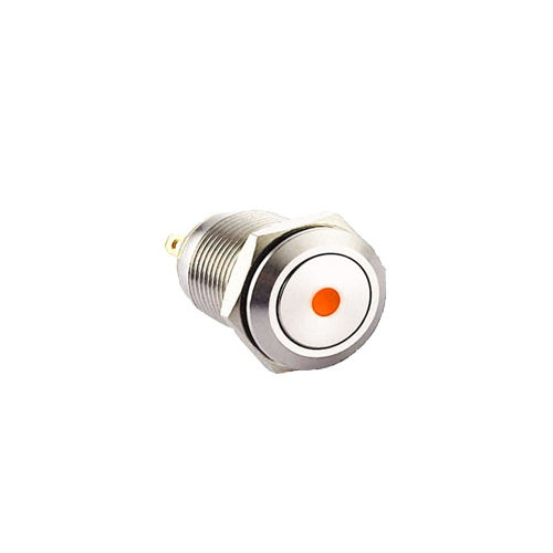 12mm LED illuminated push button switch, dot led, panel mount, rjs electronics ltd