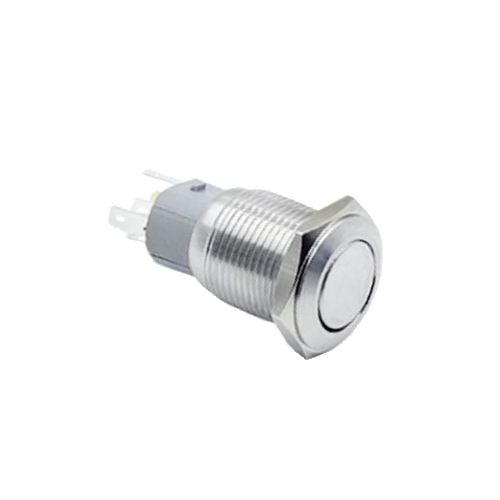 16mm metal push button switch, non-illuminated, panel mount, antivandal, rjs electronics ltd