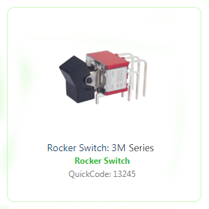 3M rocker switch - horizontal 3M rocker switch - vertical, 4A Rocker switch, Panel mount rocker switch, switch without LED illumination, round rocker switch, switch with custom etching. RJS Electronics Ltd. Rocker switch available with SPDT, DPDT, 3DPDT 4DPDT.