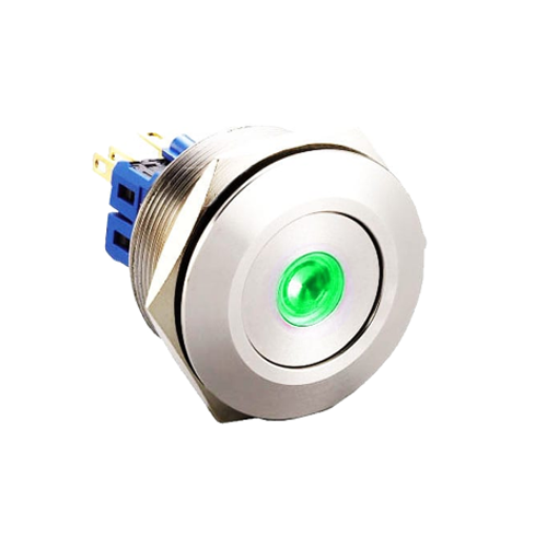 30mm metal push button switch, dot LED illumination, RGB LED, antivandal switch, panel mount, LED SWITCHES, RJS Electronics Ltd