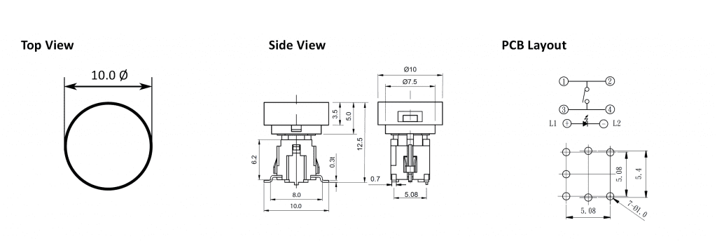 pcb switch drawing, rjs electronics ltd