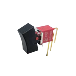 4ASeries - M7 - SPDT - Sealed Sub-Miniature Plastic Rocker Switches, Panel Mount switches. RJS Electronics Ltd. PCB, panel mount, rocker switch, switch without LED illumination, IP67 rated, right angle, horizontal rocker switch, electromechanical components. RJS Electronics Ltd.