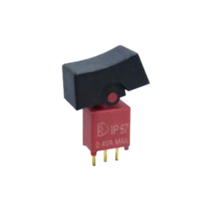 4ASeries - SPDT - Sealed Sub-Miniature Plastic Rocker Switches, Panel Mount switches. RJS Electronics Ltd, pcb, panel mount, rocker switch, switch without LED illumination, SPDT, IP67 rated, electromechanical switch, RJS Electronics Ltd.