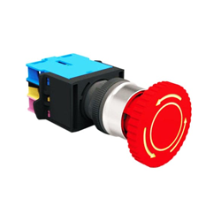 769.RJSMS22E LARGE MUSHROOM EMERGENCY LIGHT, panel mount, large mushroom emergency light push button switch, RJS Electronics Ltd.