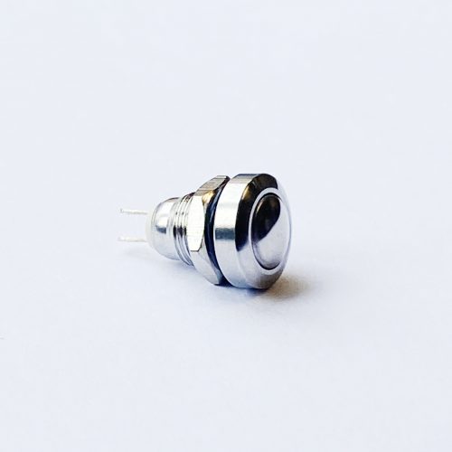 8mm metal push button switch, led illuminated, antivandal switch, rjs electronics ltd