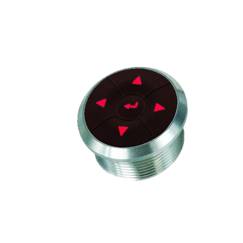 Navigation Switch, IP67 Navigation Module, RJS Electronics Ltd, SF25WA, Navigation switch with LED illumination, 5 way, round navigation module, custom laser markings are available. Momentary function. Snap In, Terminals, Global Shipping, RJS Electronics Ltd. +44 (0)1234 213600
