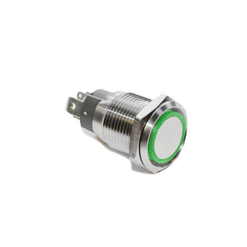 16mm high current switch, panel mount, antivandal push button, rjs electronics ltd