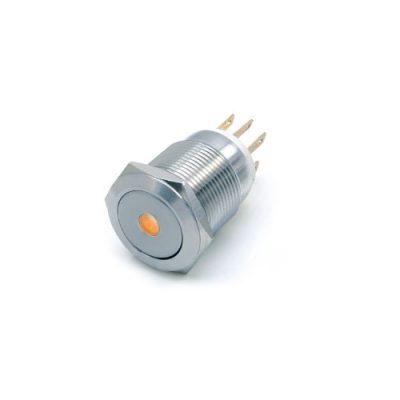 19mm illuminated button, vandal resistant, dot led, LED SWITCHES, rjs electronics ltd