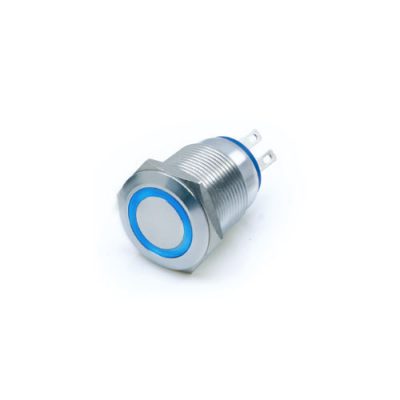 19mm Anti vandal push button switch, ring LED button, LED SWITCHES, RJS electronics ltd