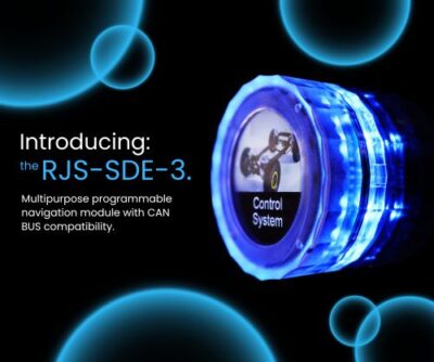 Introducing the RJS-SDE-3 multifunctional programmable navigation module with rotary encoder, LC display, push button switch and CAN BUS compatibility, RJS Electronics Ltd