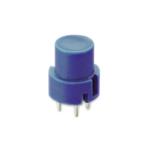 KS01-B-BLUE - PCB, Push button switch, non-illuminated Tact Switch, momentary with push button feature, silent click, click sound. RJS Electronics Ltd.
