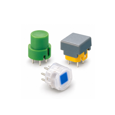 KS01 Series tactile push button switch, pcb mount, led options, rjs electronics ltd