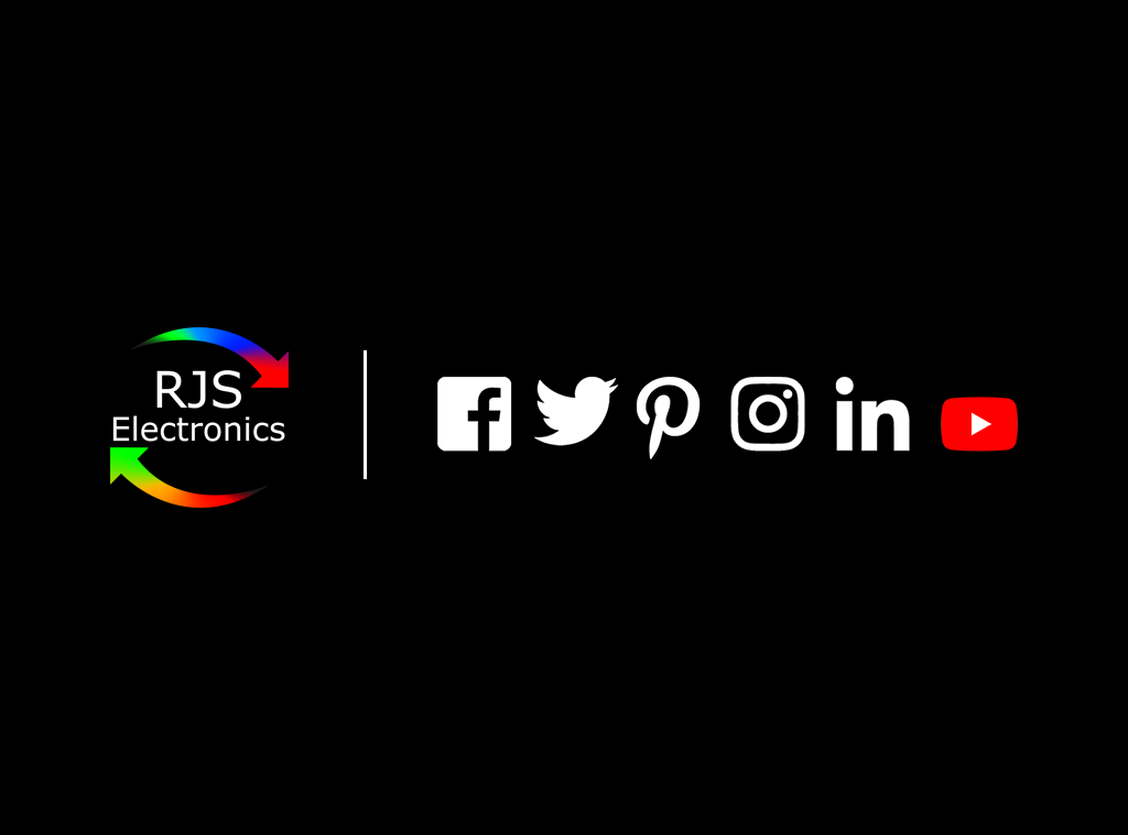 RJS Electronics ltd, is on social media. Find us on Facebook, twitter, pinterest, instagram, linkedin and YouTube.