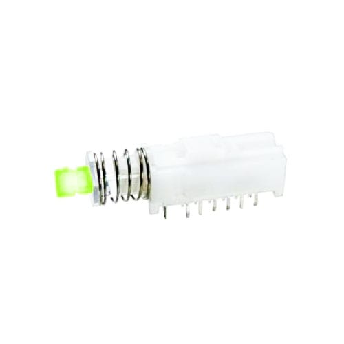 ML-4N-G LED illuminated plastic pcb push button switch, LED Switches, RJS Electronics Ltd