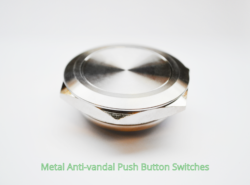 Metal anti-vandal push button switches,available with LED illumination, without illumination, RGB, Single LED illumination, Bi-colour Illumination, spdt, DPDT, momentary and latching push button switch, RJS Electronics Ltd