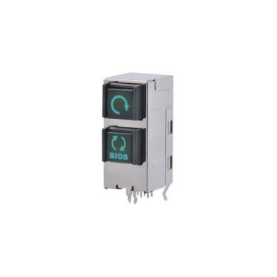 PB61711RFL double layer illuminated push button tact switch, LED switches, rjs electronics ltd