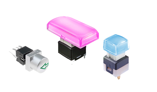 pcb push button switches, with LED illumination, rjs electronics ltd