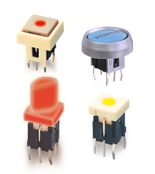 RJS Electronics Ltd, PCB614, single, bi-colour PCB switches with momentary switches, RJS Electronics Ltd