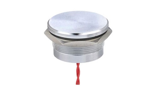 Piezo 30mm non-illuminated touch sensitive metal button, RJS Electronics Ltd