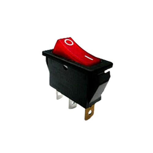 R4 Rocker Switches _ Red, LED illuminaiton, available without LED illumination or custom etching. RJS Electronics Ltd.