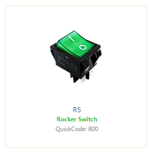 R5 - rectangular rocker switch, RJS Electronics Ltd.