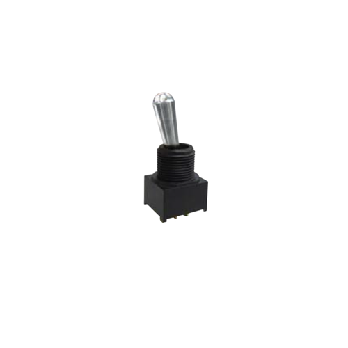 Toggle & Rocker Switch, RJS-1A-M1, Black/Grey, PCB, Panel mount, Toggle Switches, IP rated, without LED illumination, guards and accessories available. Miniature toggle switch, sealed waterproof toggle switch, sub-miniature toggle switches, ultraminiature toggle switches. Horizontal, right angle, vertical toggle switch. RJS Electronics Ltd.