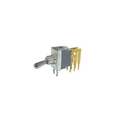 RJS-2TE-M7-DPST PCB switches, Panel mount switches, Ultra-Miniature Toggle Switches, IP rated toggle switch, right angle, RJS Electronics Ltd.