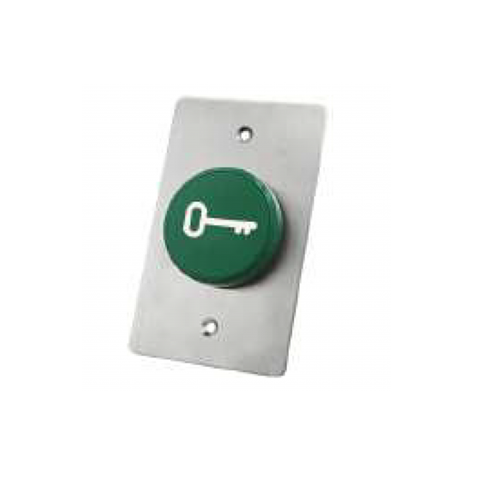 Panel Mount, Door Exit Buttons, Non-illuminated, etching, stainless steel, aluminium, various size plates. Available with domed push button, door exit buttons RJS Electronics Ltd