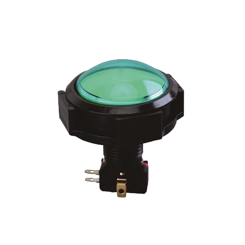 RJS-GME10~12V-D gaming button, round plastic led illuminated push button, panel mount switch with illumination, Led Switches, RJS Electronics Ltd