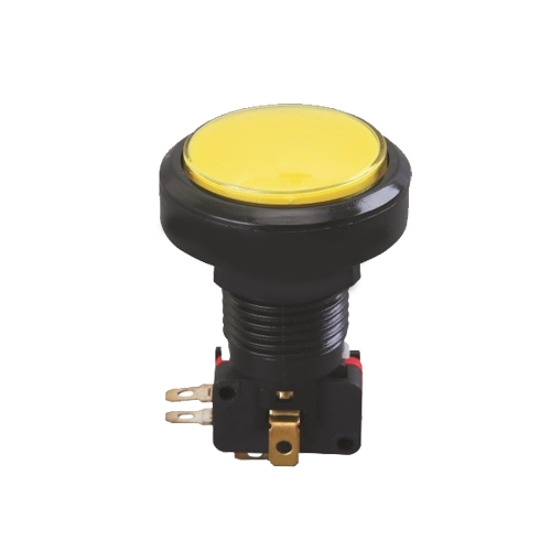RJS-GME3~12V-D LED illuminated push button gaming switch, panel mount switch with illumination, Led Switches, rjs electronics ltd