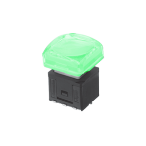 RJS-KA-17.4mm-ILLUMINATED-PUSH BUTTON SWITCH - GREEN LED Switches, LED Illumination options, RJS Electronics Ltd