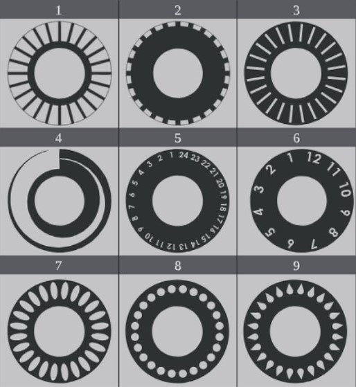 Marking Types drawing of RJS-SBA led ring type indicator, RJS Electronics Ltd