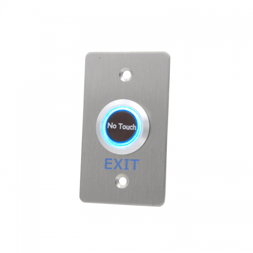 RJS-TLS3 Infrared switch, proximity switch, touchless exit switch with dual colour led illumination, green LED illumination and blue LED illumination, panel mount no touch button switch, RJS Electronics Ltd.