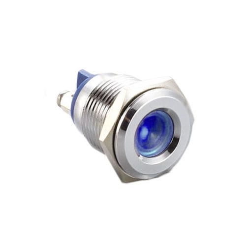 12mm, LED indicator, panel mount, metal indicator, RGB LED, RJS Electronics Ltd.