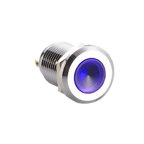 12mm, LED indicator, panel mount, metal indicator, RGB LED, RJS Electronics Ltd.